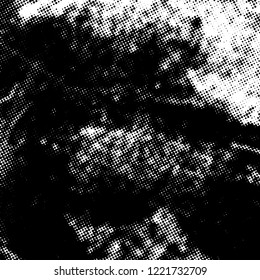 Halftone Distressed Texture for your design. Grunge dotted overlay texture. EPS10 vector.