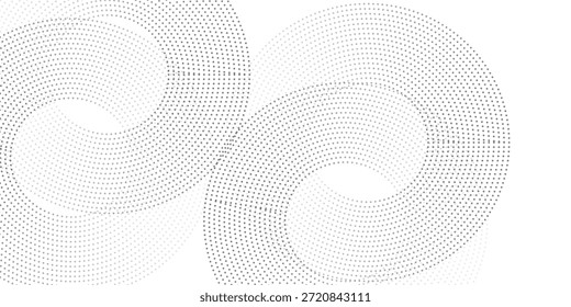 Fondo abstracto de punto de semitono. patrón de líneas de círculo negro. Concepto de tecnología futurista. Traje para la cubierta, cartel, Anuncio, folleto, cabecera, Sitio web