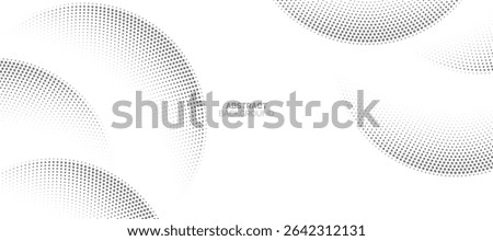 halftone dot abstract background. black circle lines pattern. Futuristic technology concept. Suit for cover, poster, banner, brochure, header, website