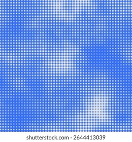 Halftone dot background in blue and white with a retro pop art effect, abstract texture perfect for print design, comics, packaging, posters, and modern vector illustrations