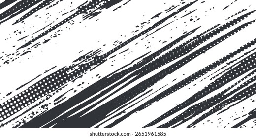 Halftone dot background pattern vector illustration. Monochrome gradient dotted modern texture and fade distressed overlay.