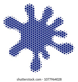 Halftone dot Blot icon. Pictogram on a white background. Vector collage of blot icon organized of sphere pixels.