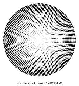 halftone dot circle 