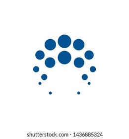 Halftone dot circle symbol vector 