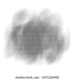 Halftone dot design round ball background vector illustration