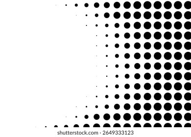 Halftone Dot Fade Background Right Side