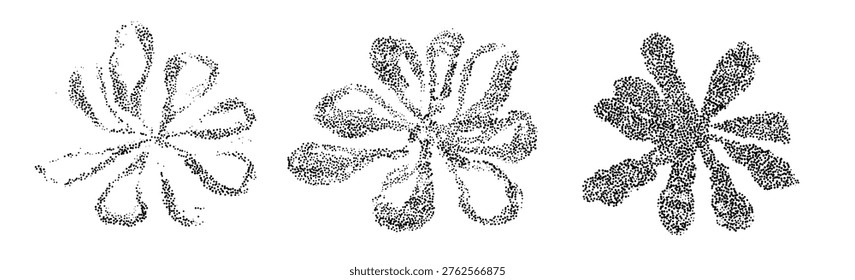 Flores punto medio tono