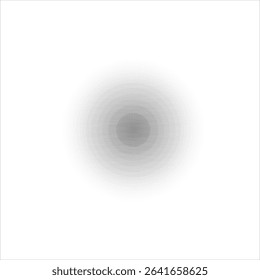 Halftone Dot Gradient Circle on White Background
