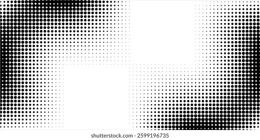 Halftone dot gradient pattern texture set isolated on white background. Dots dot dots ...