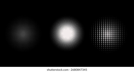 Halftone dot grunge effect abstract pattern . gradient geometric elements