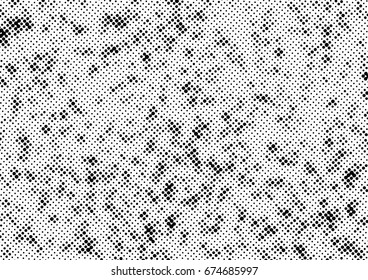 Halftone dot modern particle dust grunge background. Spotted graphic comic page pop art vintage template. Vector illustration
