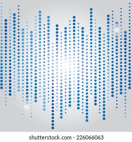 Halftone dot pattern background with blue