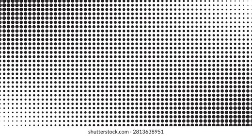 Halftone Dot Pattern Black and White Gradient Background Texture With Retro Pop Art Feel