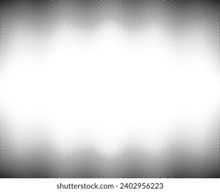 Halftone dot pattern. Duotone fade gradient. Anime curve backdrop. Monochrome pop art background. Comic banner with half tone effect. Cartoon print. B