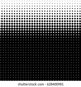 Halftone dot pattern, element, monochrome abstract graphic for dtp, dpi prepress or generic concepts. Vector modern background for posters, sites, postcards, interior design, business cards.