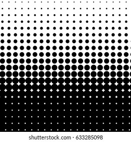 Halftone dot pattern, element, monochrome abstract graphic for dtp, dpi prepress or generic concepts. Vector modern background for posters, sites, postcards, interior design, business cards.