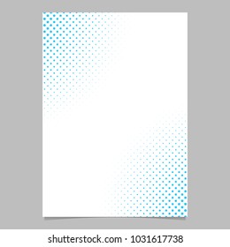 Halftone dot pattern flyer template - vector brochure background graphic design with light blue circles