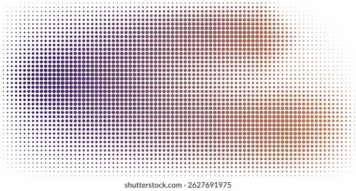 halftone dot pattern with a smooth gradient blending from dark purple to warm orange — perfect for modern, pop art, digital, or abstract projects.