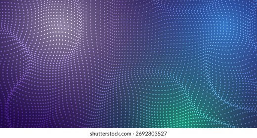Halftone dot pattern texture and blue green pink light as abstract background