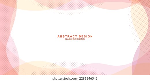 halftone dot pattern and wave abstract design background, vector illustration