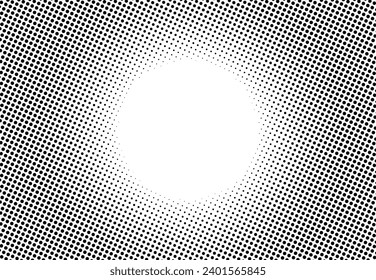 Halftone Dot Radial Background in Manga Style