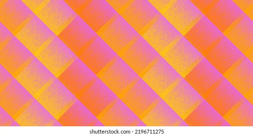 Halftone Dot Rhombus Shapes Vector Geometric Seamless Pattern. Points Grain Texture Background Design. Continuous Halftone Dots Ornament. Simple Decorative Shred Swatch. Stipple Gradation Repetition.