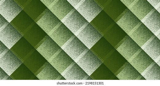 Forma de rhombus de punto de semitono de formas de patrón de interferencia geométrica vectorial. Señala el diseño de fondo de textura de grano. Papel tapizado cuadrado de azulejos. Impresión textil abstracta. Ilusión óptica plana de moda.