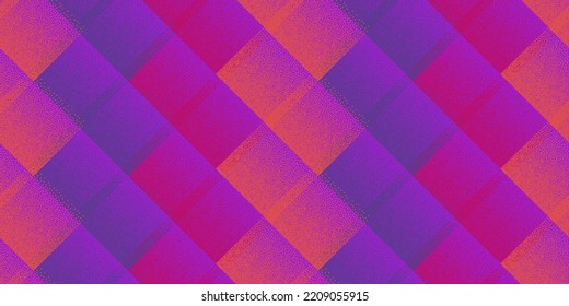 Halftone Dot Rhombus Shapes Vector Geometric Seamless Pattern. Pointillism Texture Background Design. Continuous Halftone Dots Ornament. Lattice Structure Scrap Swatch. Trendy Flat Optical Illusion.