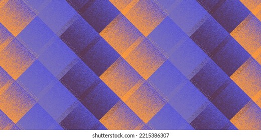 Halftone dot rhombus shapes vector geometric seamless pattern. Pointillism texture background design. Square grid tile wallpaper. Creative wrapping paper. Contemporary geometry pattern.