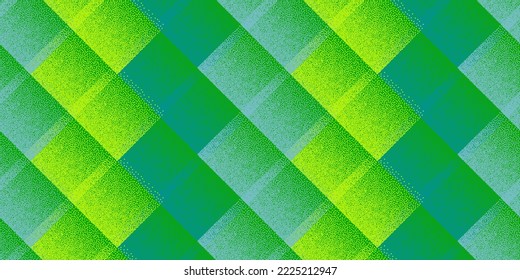 Halftone dot rhombus shapes vector geometric seamless pattern. Pointillism texture background design. Square grid diagonal stripes. Creative wrapping paper. Aesthetic rag template.