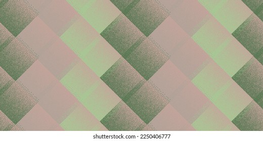 Forma de rhombus de punto de semitono de formas de patrón de interferencia geométrica vectorial. Diseño de fondo de textura puntillera. El ornamento de degradado de puntos de semitono. Impresión textil abstracta. Impresión repetitiva de tela mínima