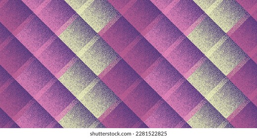 Halftone dot rhombus shapes vector geometric seamless pattern. Pointillism texture background design. Halftone dots gradient ornament. Abstract textile print. Stipple gradation repetition.