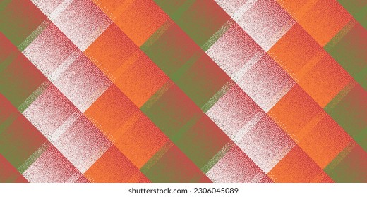 Halftone dot rhombus shapes vector geometric seamless pattern. Pointillism texture background design. Halftone dots gradient ornament. Creative wrapping paper. Stylish cube tracery.