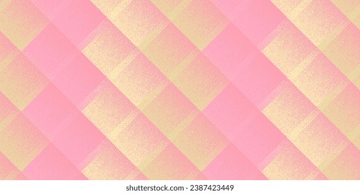 Halftone dot rhombus shapes vector geometric seamless pattern. Pointillism texture background design. Square grid diagonal stripes. Bauhaus mosaic flock swatch. Minimal cloth repetitive print