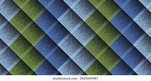 Halftone dot rhombus shapes vector geometric seamless pattern. Points grain texture background design. Square grid tile wallpaper. Ornate mosaic flock swatch. Overlapping wisp elements.