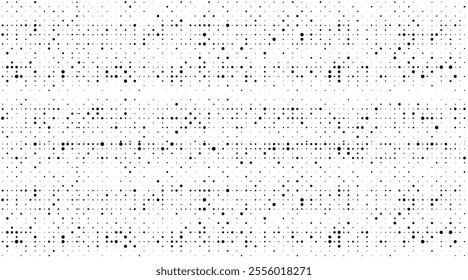 Halftone dot seamless pattern. Black fading points isolated on transparent background for print, anime or manga comic book cover. Retro pixelated vector design.