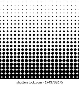 Halftone dot. Seamless pattern. Fade gradient. Background dots. Point noise texture. Overlay effect. Gradation opacity transition.  Polkadot patern. Vector.