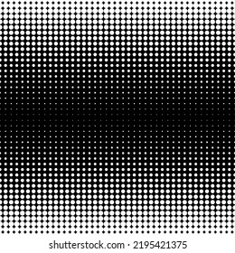 Point de demi-teinte. Motif harmonieux. Dégradé fondu. Points d'arrière-plan. Texture sonore ponctuelle. Effet superposition. Transition de l'opacité de la gradation.  Polkadot patern. Image vectorielle.