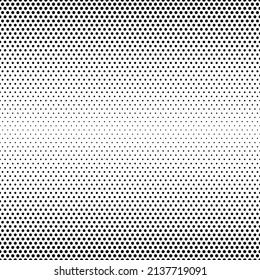 Halftone dot seamless pattern. Gradation dots. Faded black polka on white background. Fades gradient point texture for opacity effect. Fading perforation bg for design prints. Vector illustration