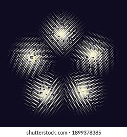 halftone dot stock vector illustration