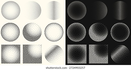 Halftone dot tone grunge efecto patrón abstracto textura Vector gráfico retro illustration.gradient elemento geométrico forma de arte moderno creativo pop Fondo de pantalla vintage monocromo marco de impresión