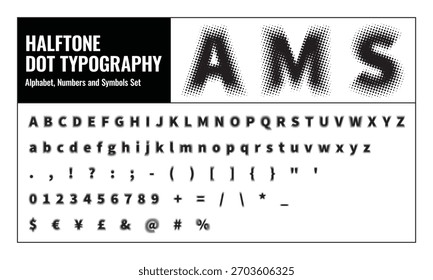 Rasterpunkttypografie: Alphabet, Zahlen und Symbolsatz