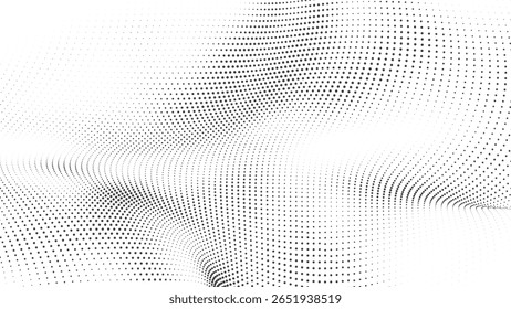 Halftone Dot Wave Pattern for Website Backgrounds, Modern Posters, Business Presentations, Digital Art, and Clean Graphic Design Projects