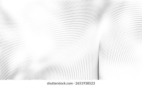 Halftone Dot Wave Pattern for Website Backgrounds, Modern Posters, Business Presentations, Digital Art, and Clean Graphic Design Projects