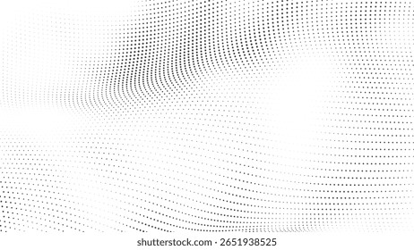 Halftone Dot Wave Pattern for Website Backgrounds, Modern Posters, Business Presentations, Digital Art, and Clean Graphic Design Projects