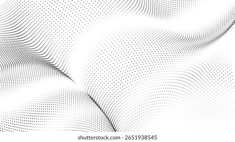 Halftone Dot Wave Pattern for Website Backgrounds, Modern Posters, Business Presentations, Digital Art, and Clean Graphic Design Projects