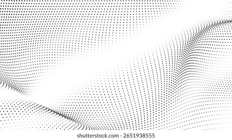 Halftone Dot Wave Pattern for Website Backgrounds, Modern Posters, Business Presentations, Digital Art, and Clean Graphic Design Projects