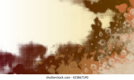 halftone dot(brown)