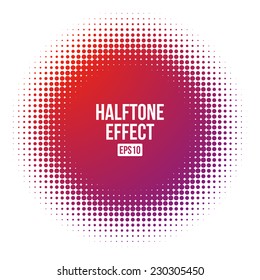 Halftone doted circle. Vector illustration - eps 10