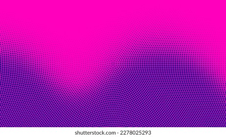 Halftone dots abstract background. Wavy dotted texture. Vector illustration. 